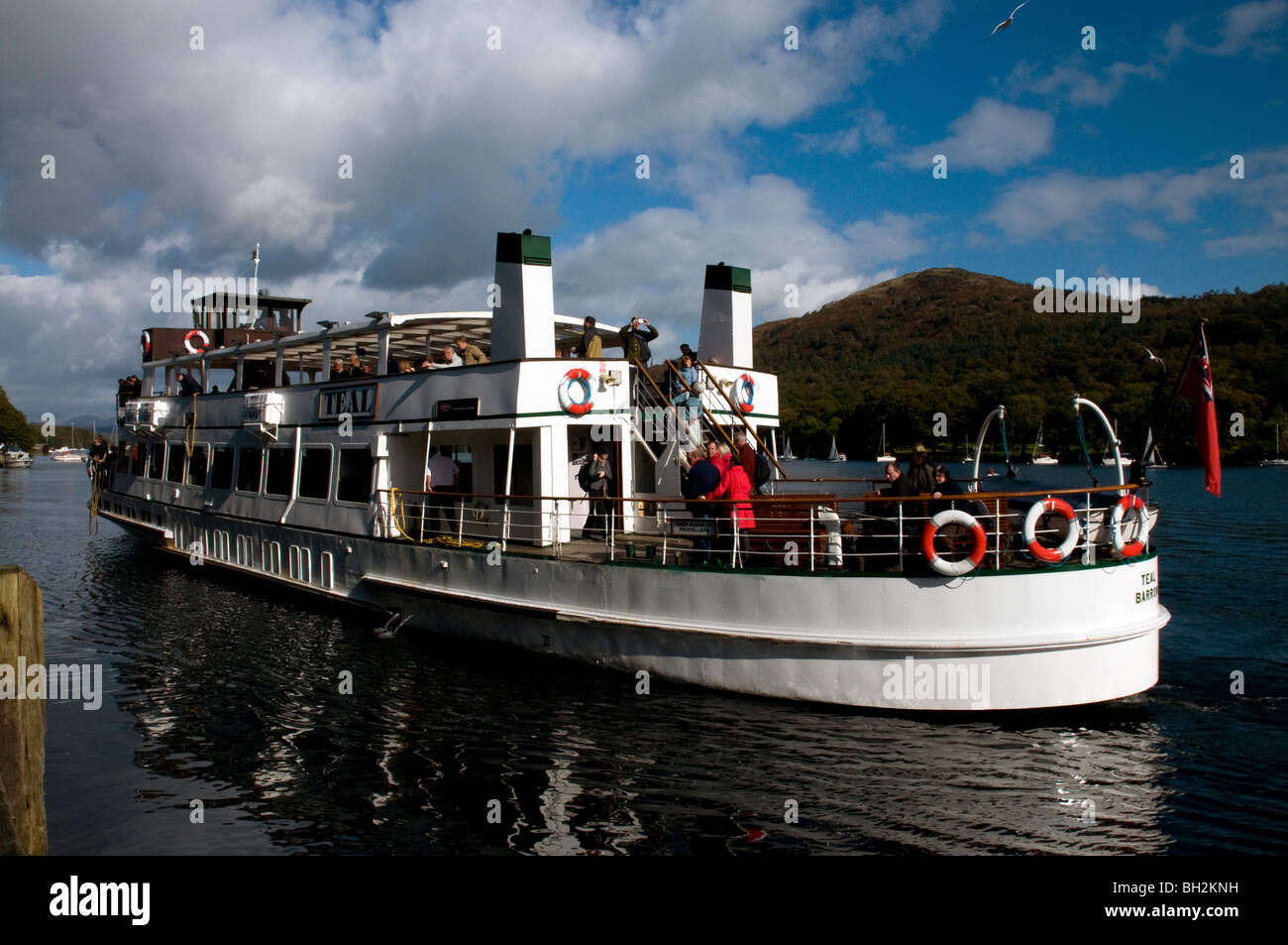 pleasure boat 'teal',lake windermere,lake district,cumbria Stock Photo