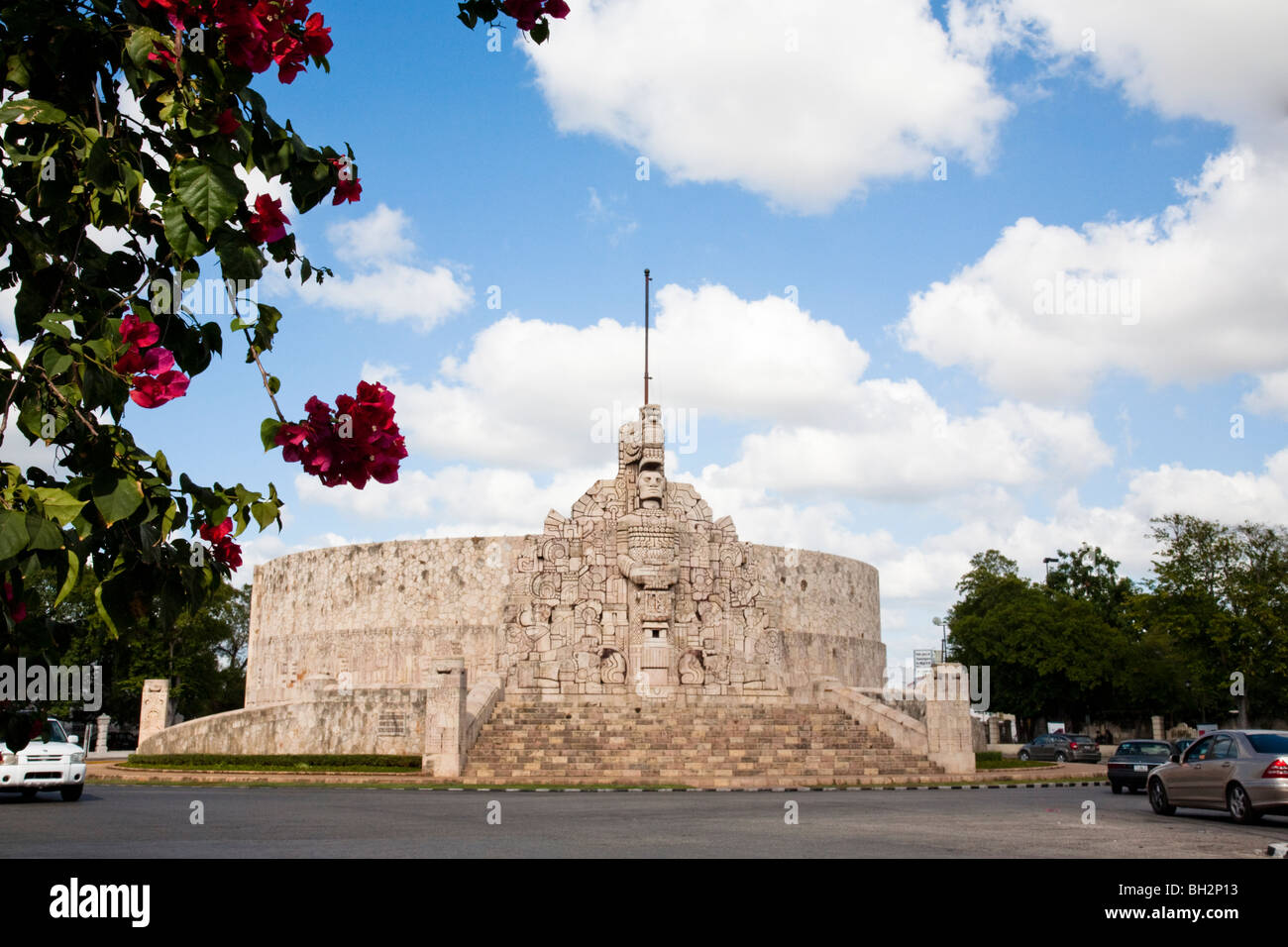 Monumento a la Bandera or Monument to the Homeland on Paseo de Montejo. Merida, Yucatan, Mexico. Stock Photo