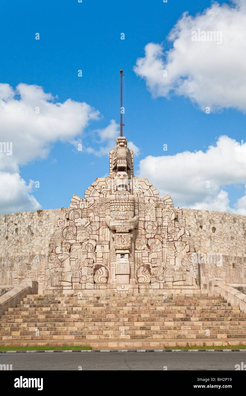 Monumento a la Bandera or Monument to the Homeland on Paseo de Montejo. Merida, Yucatan, Mexico. Stock Photo