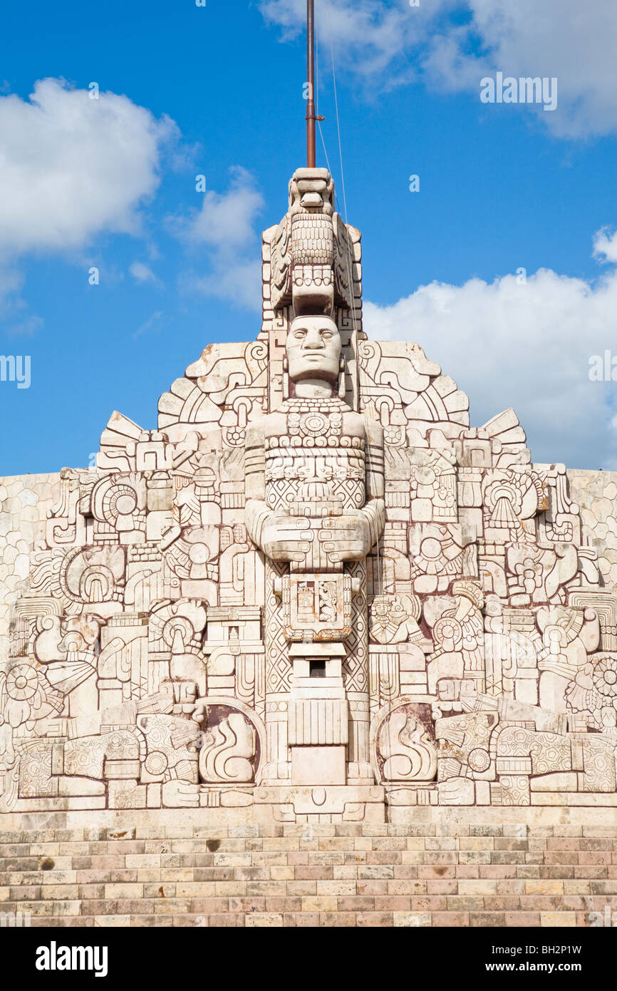 Monumento a la Bandera or Monument to the Homeland on Paseo de Montejo. Merida, Yucatan, Mexico. Stock Photo