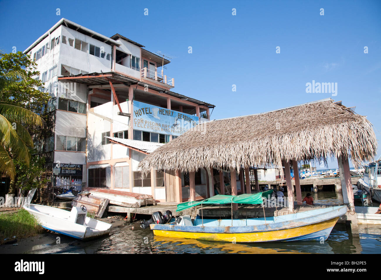 Caribbean Sea, Livingston, Guatemala. Stock Photo