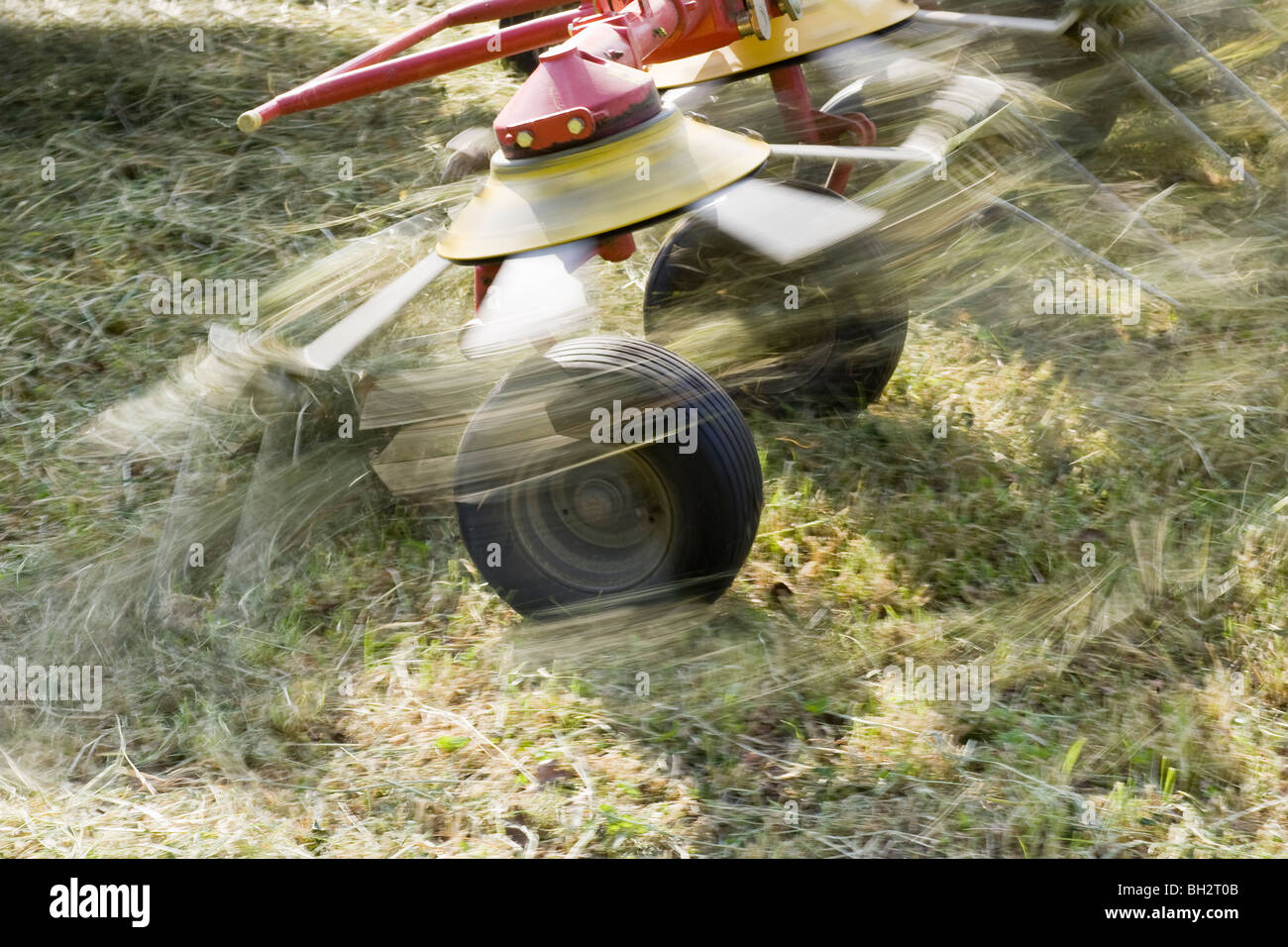 Machine working on the farm. Stock Photo