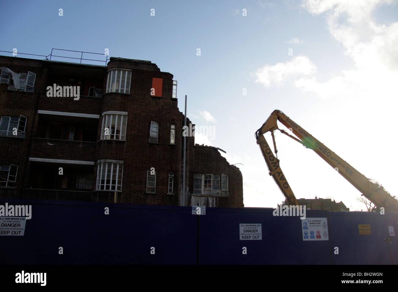 Demolition of a council estate in Hackney, East London Stock Photo Alamy