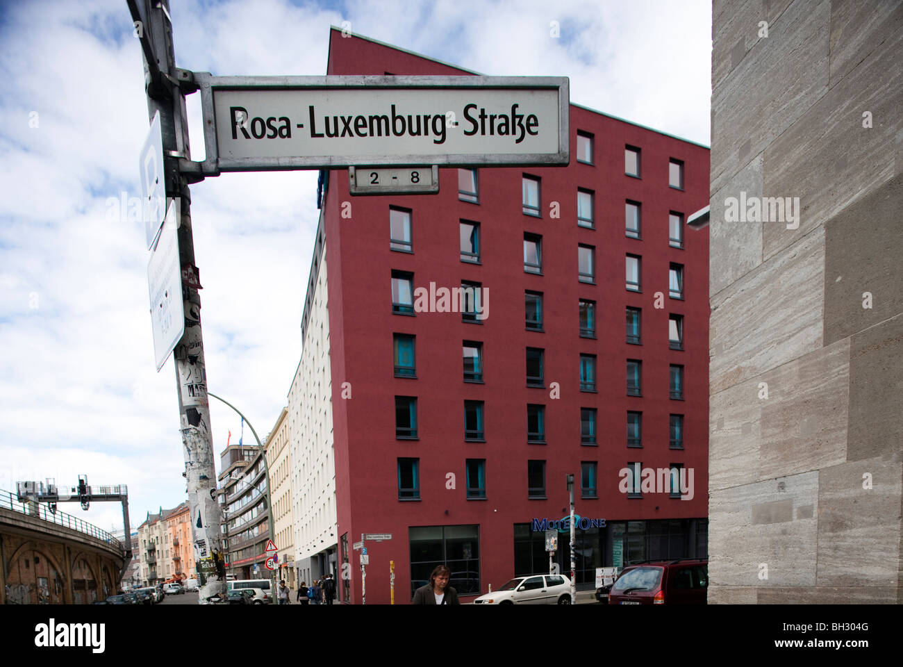 Sign of Rosa Luxemburg street, Berlin, Germany Stock Photo - Alamy