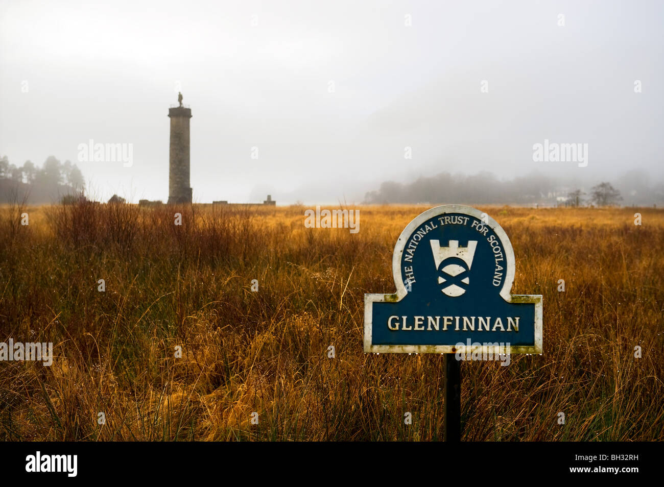 National Trust For Scotland, Glenfinnan Monument, Glenfinnan, Scotland, UK. Stock Photo