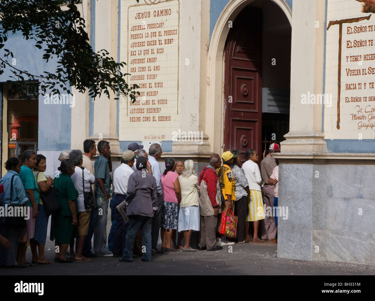 Ecuador. Guayaquil city. People on welfare. Stock Photo