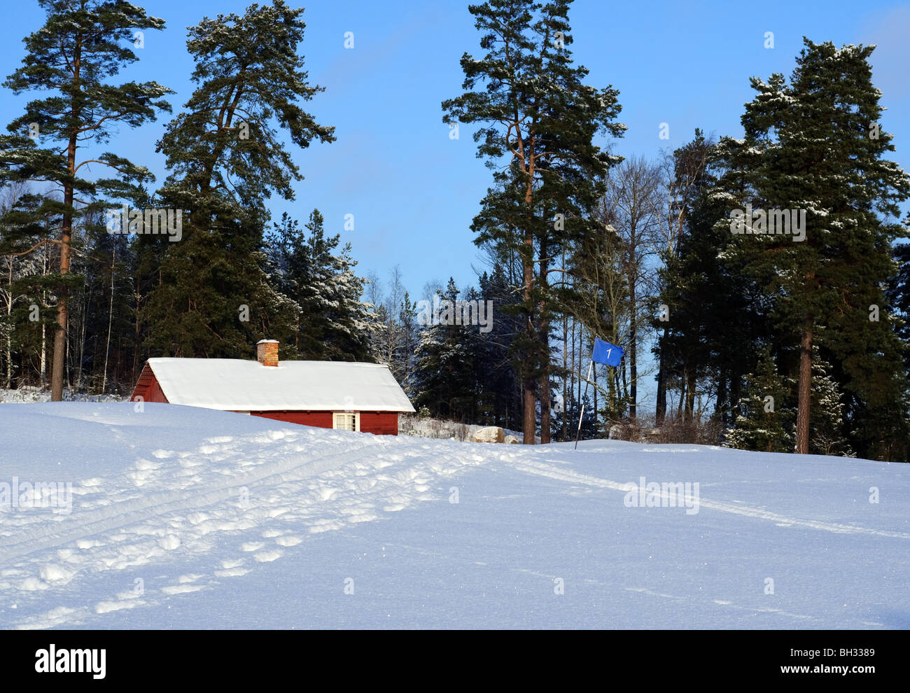 A winter golf course Stock Photo - Alamy