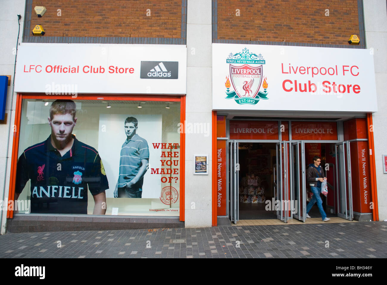 Liverpool FC club store Queen Squre Liverpool England UK Europe Stock Photo