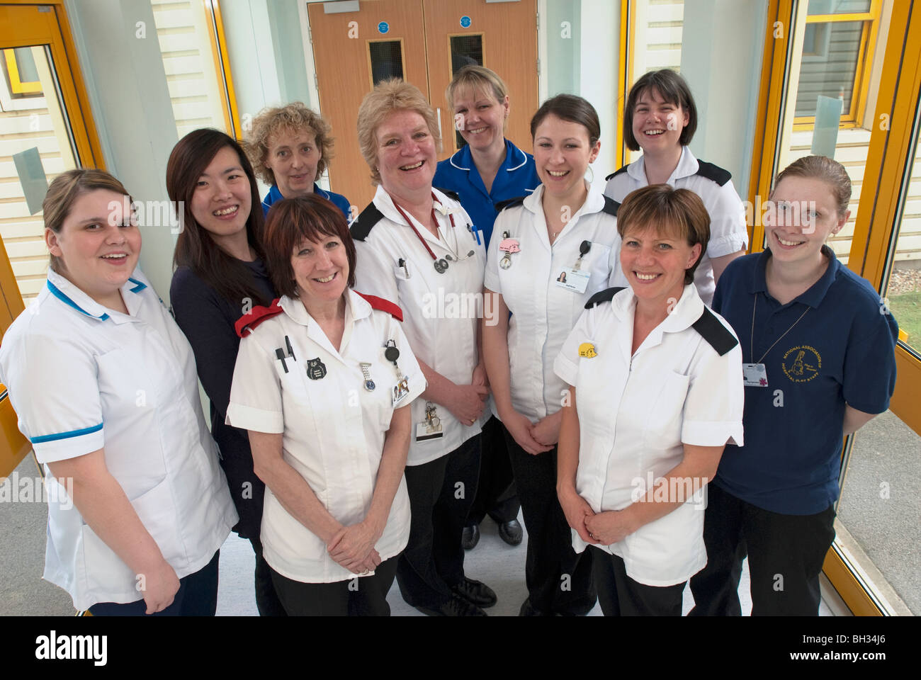 A group of healthcare professionals in a UK Hospital Stock Photo Alamy