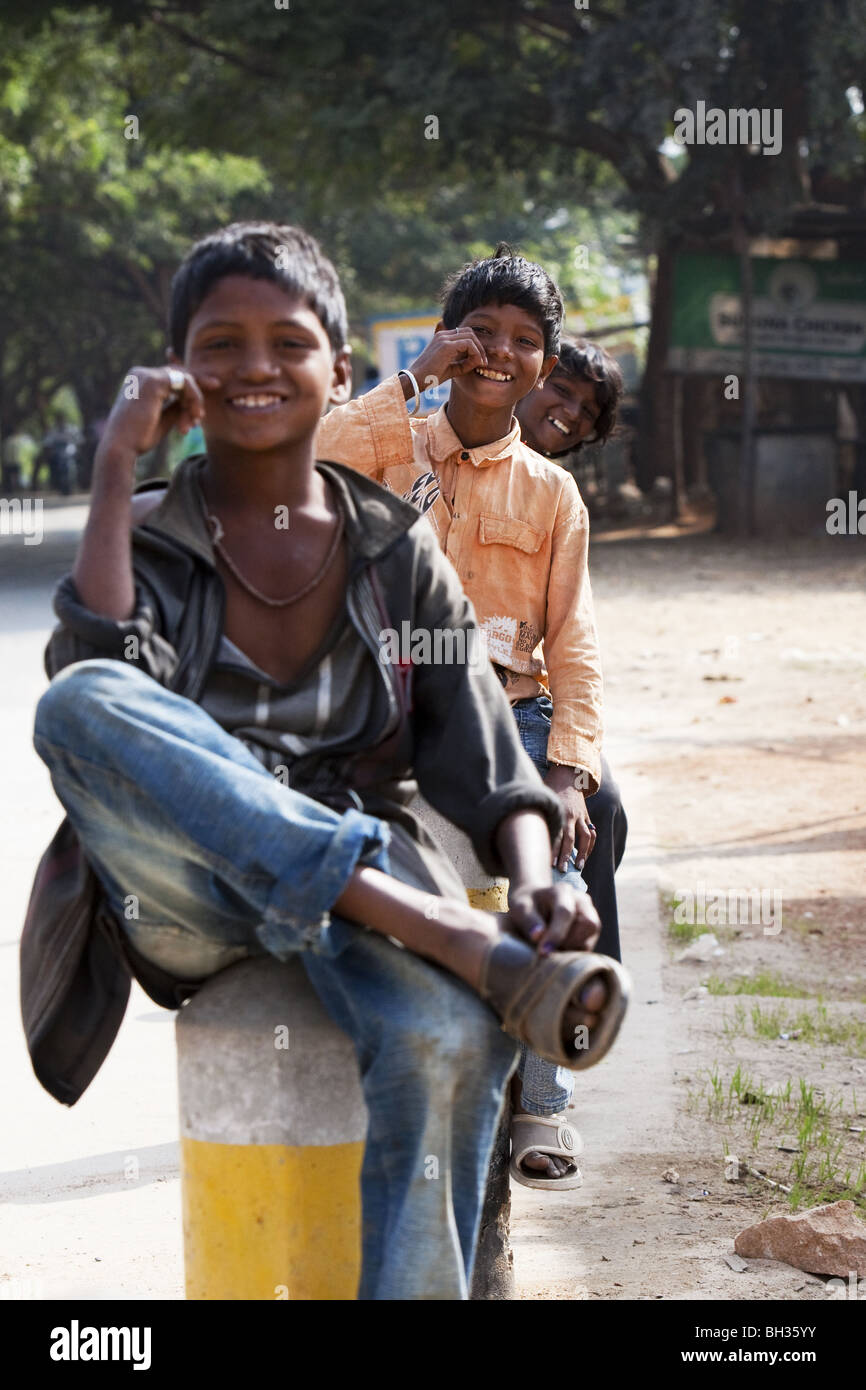 Indian street children Stock Photo