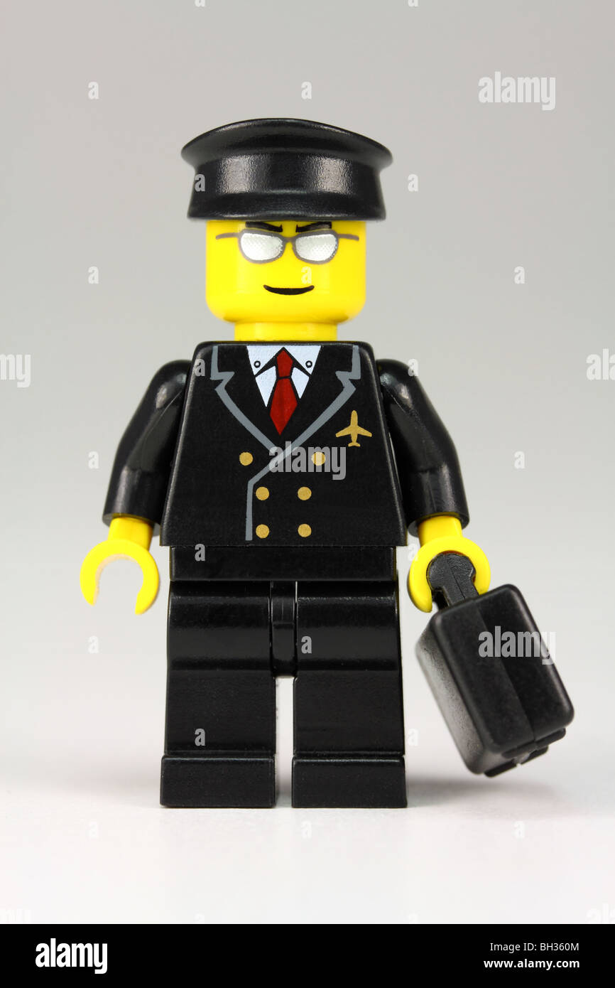 Lego airline pilot Stock Photo