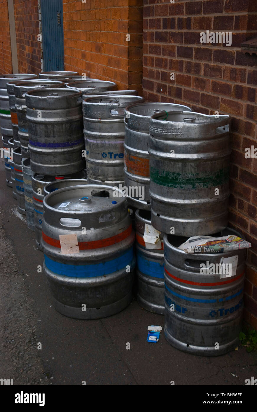Empty barrels of beer Birmingham England UK Europe Stock Photo Alamy