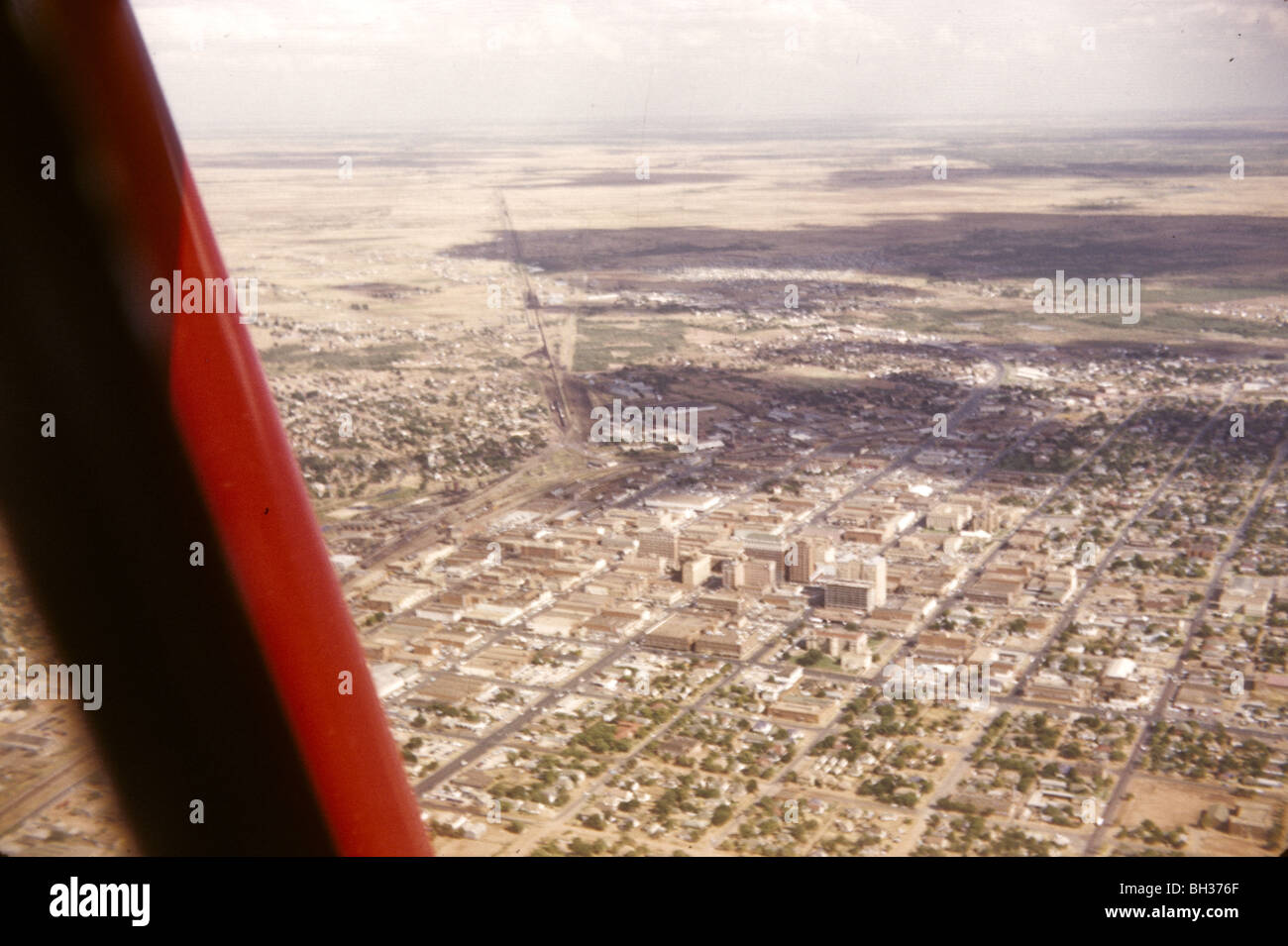 Aerial view of Wichita Falls, Texas during the 1950s. city overview aerial Stock Photo