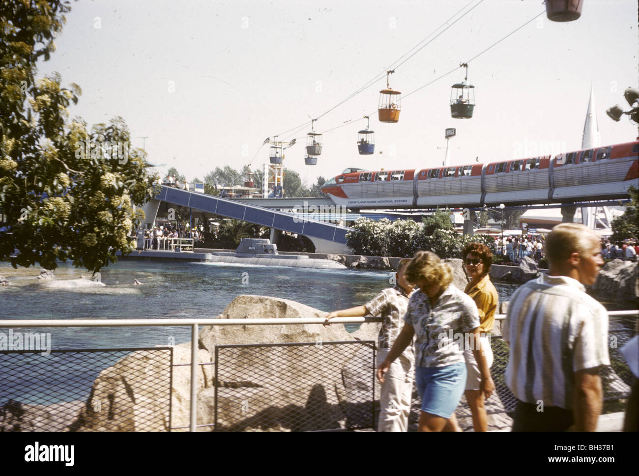 Disneyland skyway gondolas. Disneyland vacation Kodachromes from 1962 Stock  Photo - Alamy