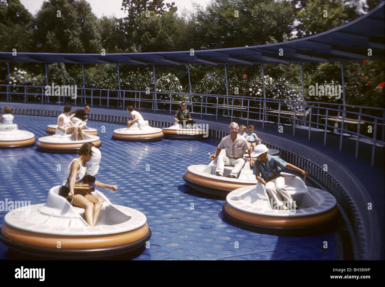 Water ride. Disneyland vacation Kodachromes from 1962.  Stock Photo