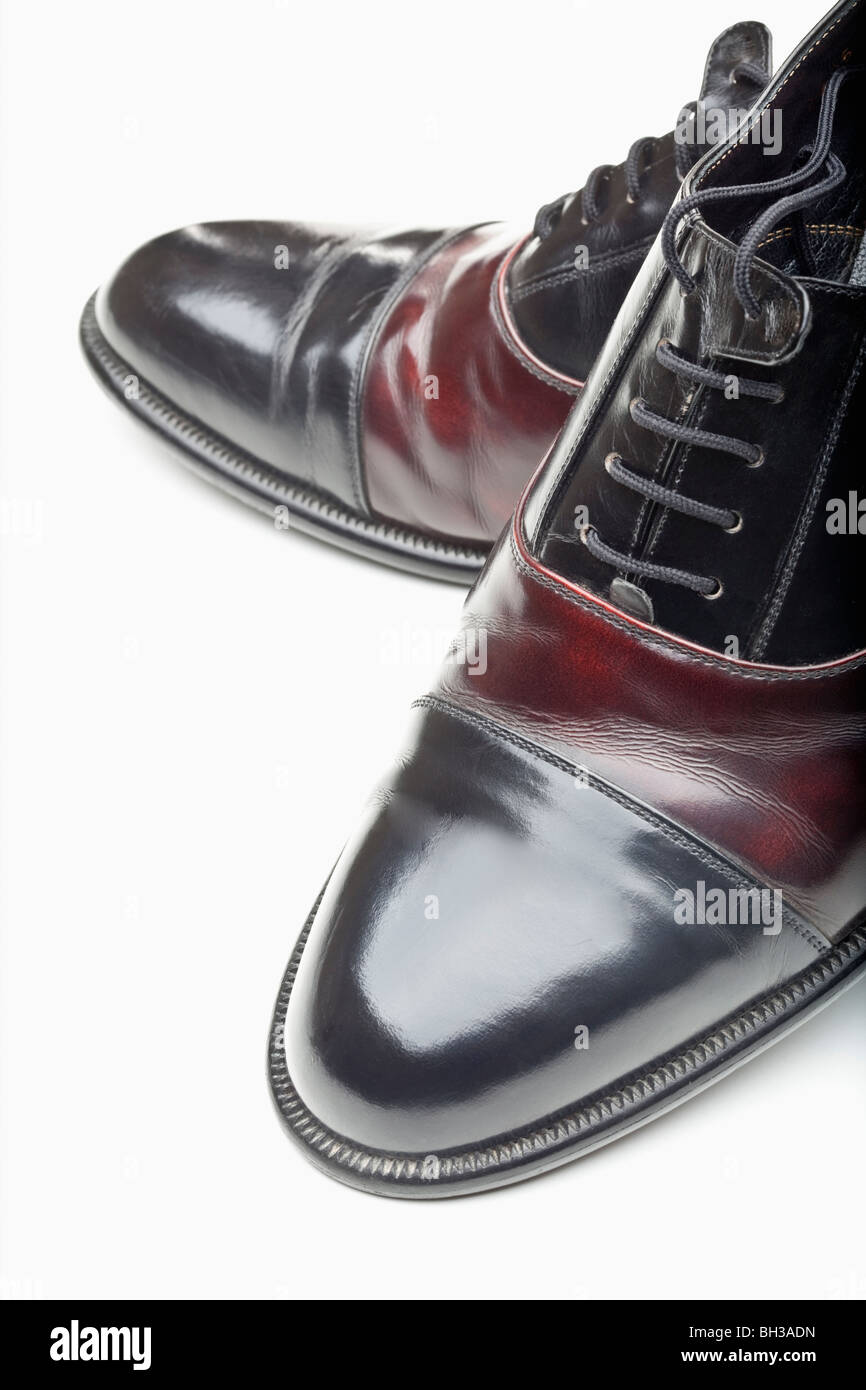 Men's White Lace Up Square Toe Shiny Shoes