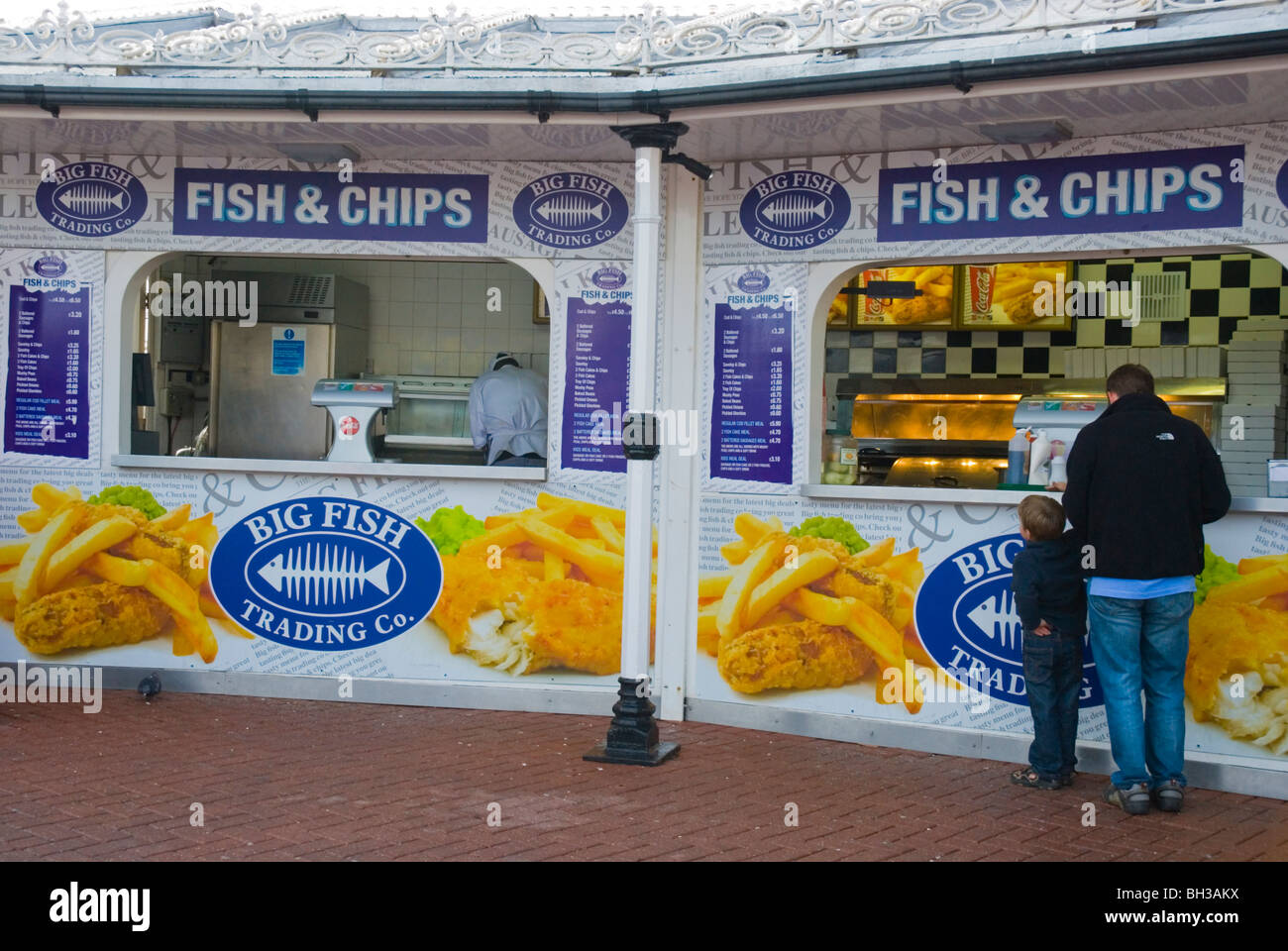 Chippy a fish and chip shop at Brighton Pier central Brighton England UK Europe Stock Photo
