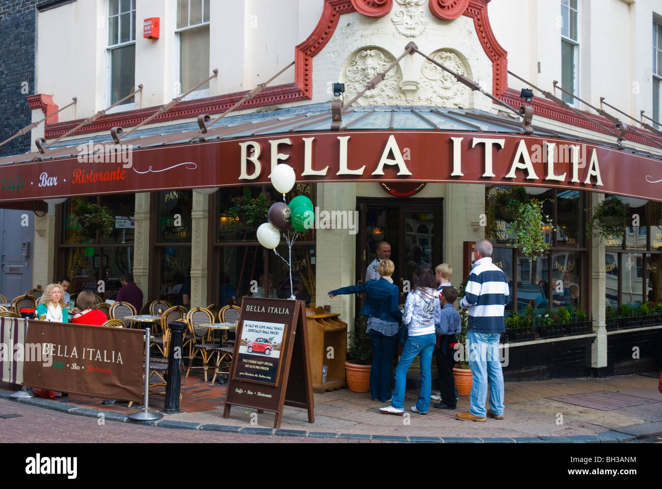 Bella Italia restaurant the Lanes central Brighton England UK Europe Stock Photo