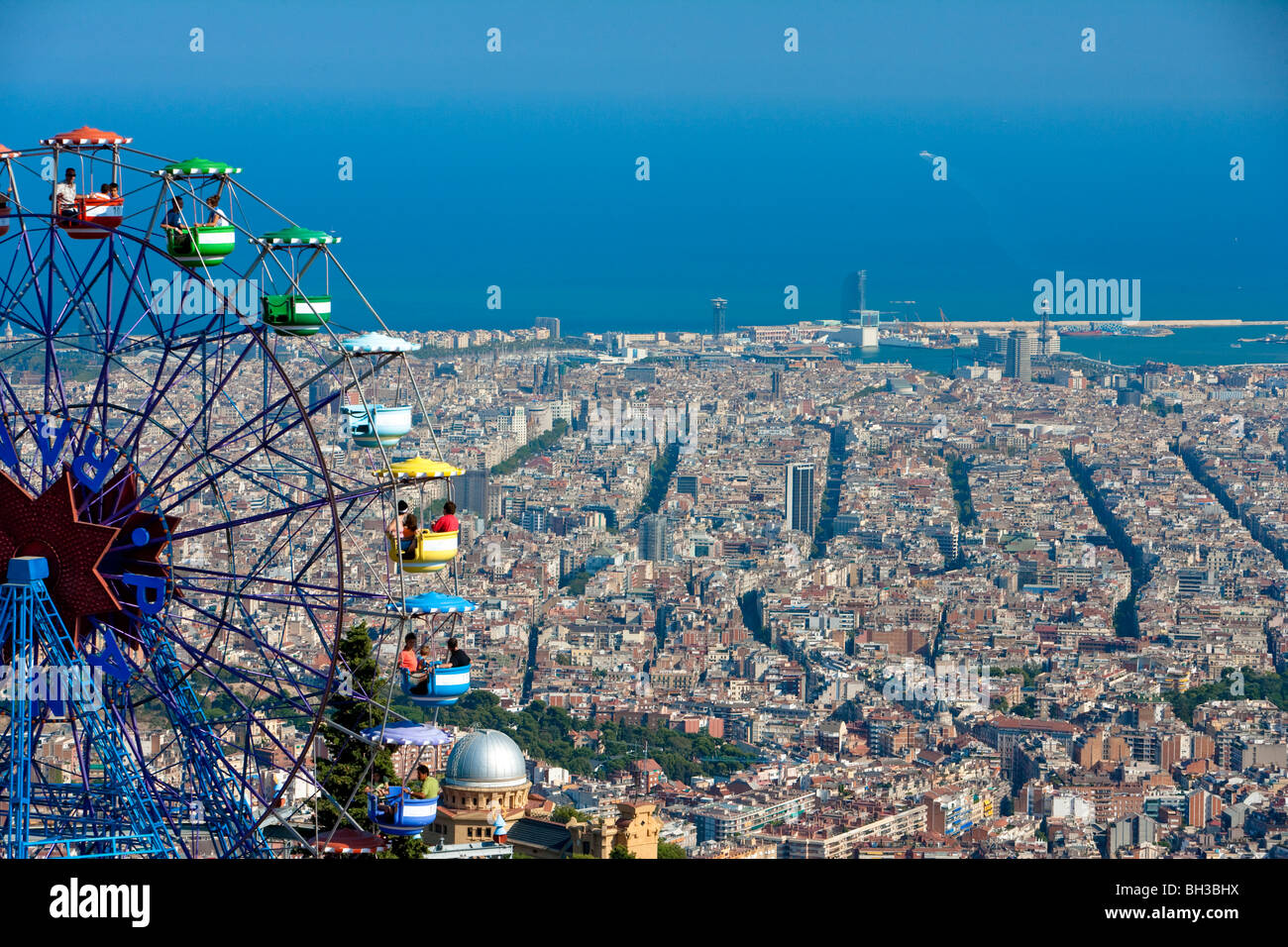 Barcelona - Tibidabo Amusement Park Stock Photo