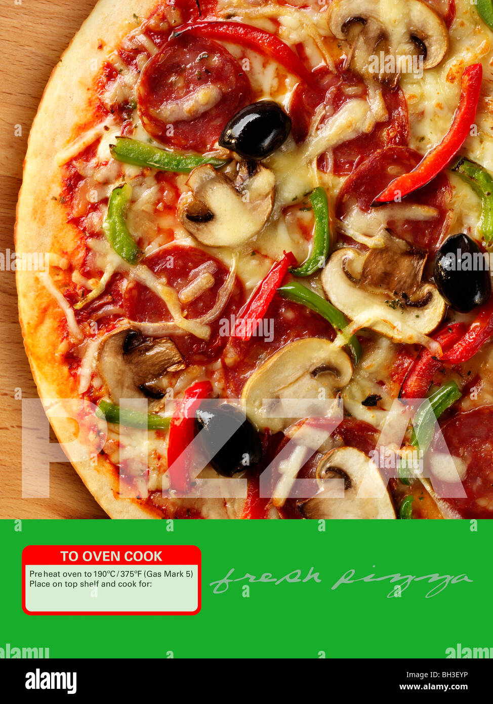 Pizza packaging Stock Photo