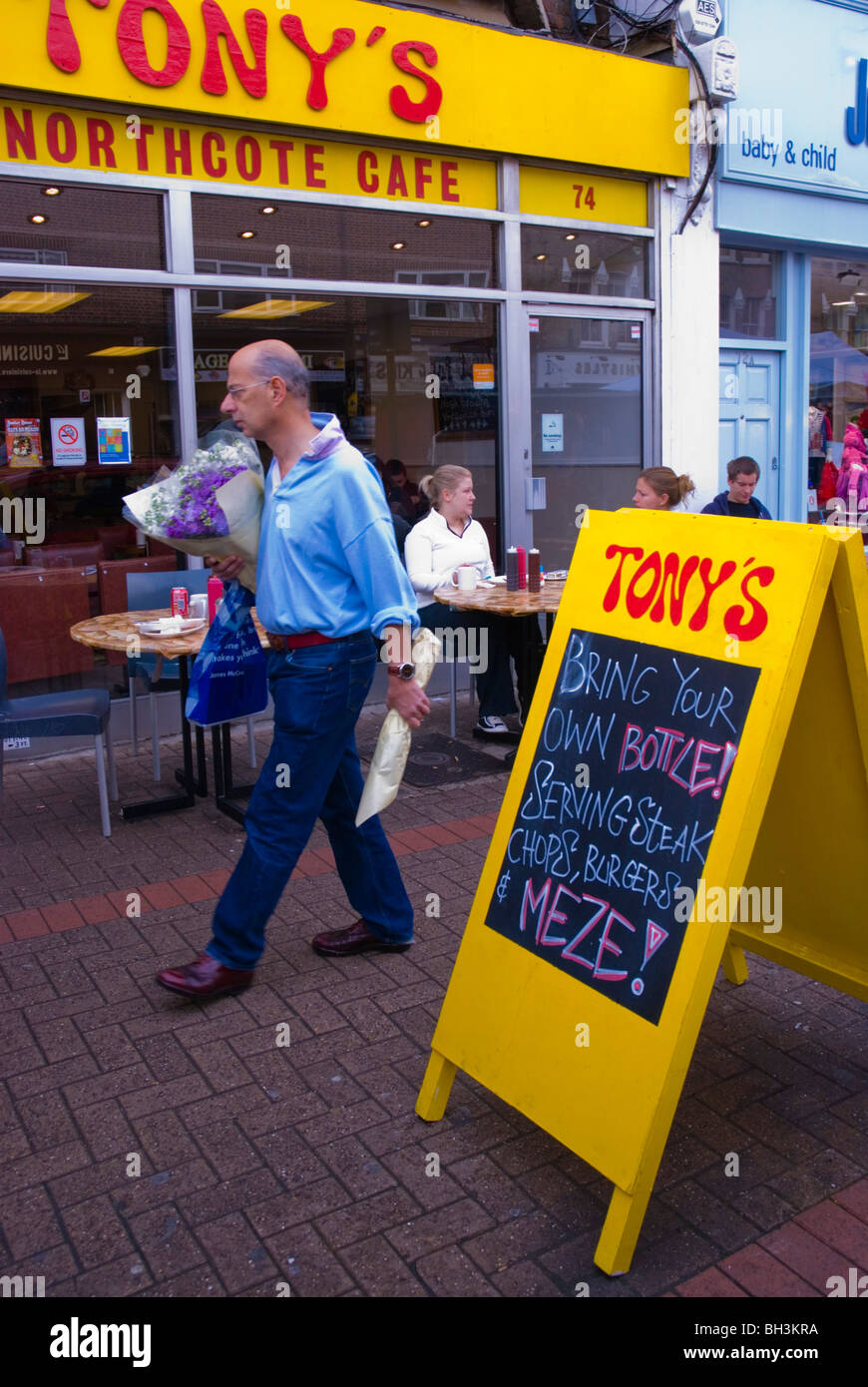 Tony's Cafe Northcote Road Wandsworth South London England UK Europe Stock Photo