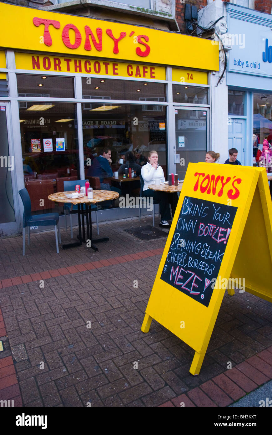 Tony's Cafe Northcote Road Wandsworth South London England UK Europe Stock Photo