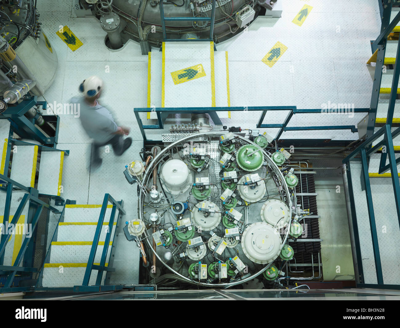Fusion Reactor Scientist At Work Stock Photo