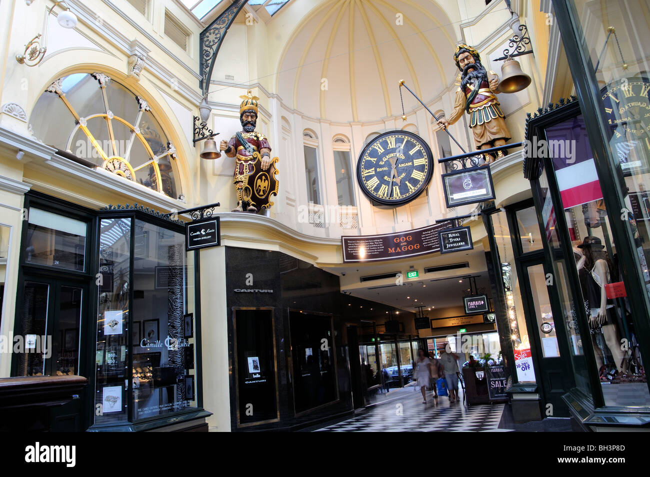 royal arcade with gog and magog melbourne victoria australia Stock Photo Alamy