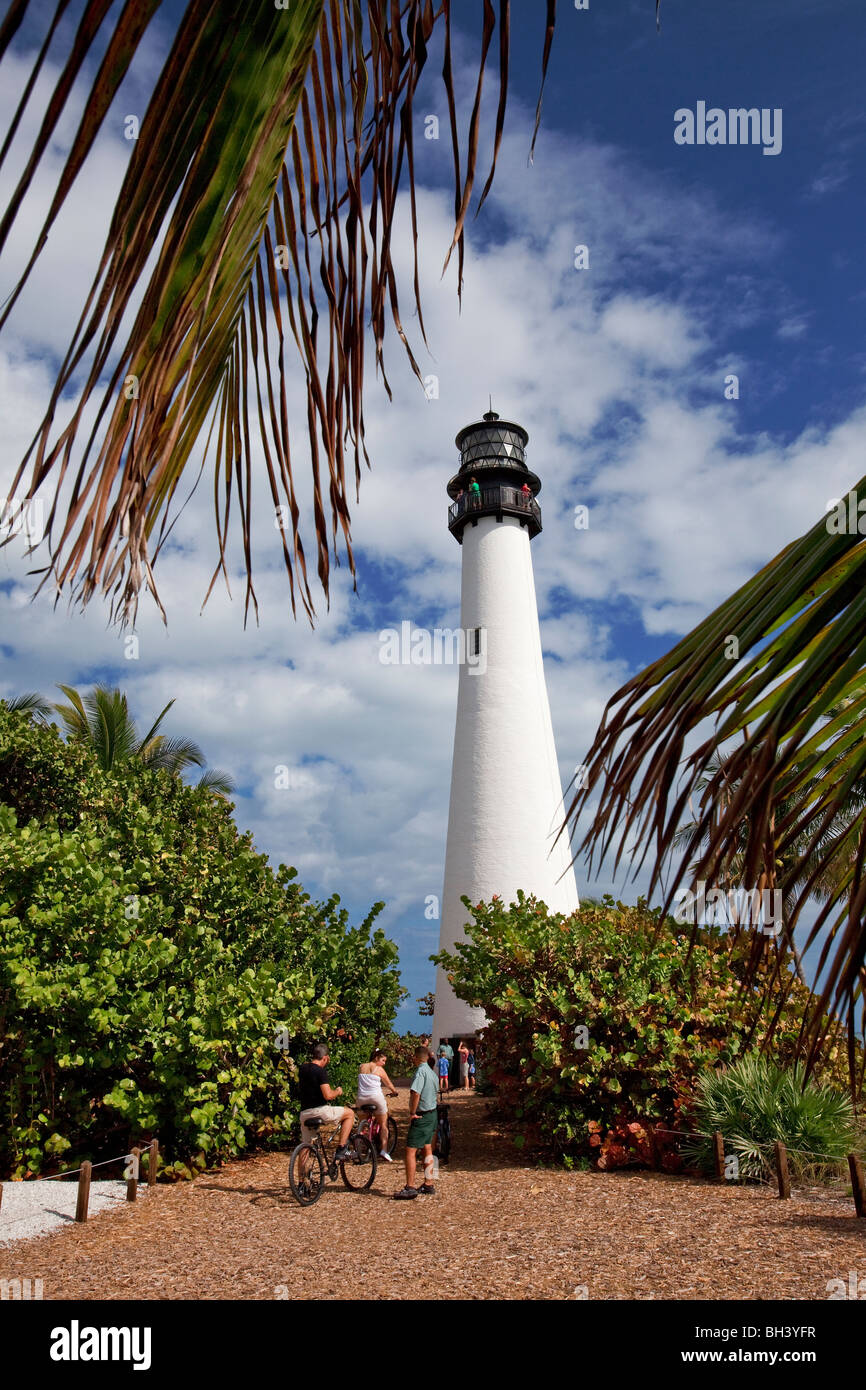 Cape Florida Lighthouse Bill Baggs State Park and Recreation Area, Key Biscayne, Florida Stock Photo