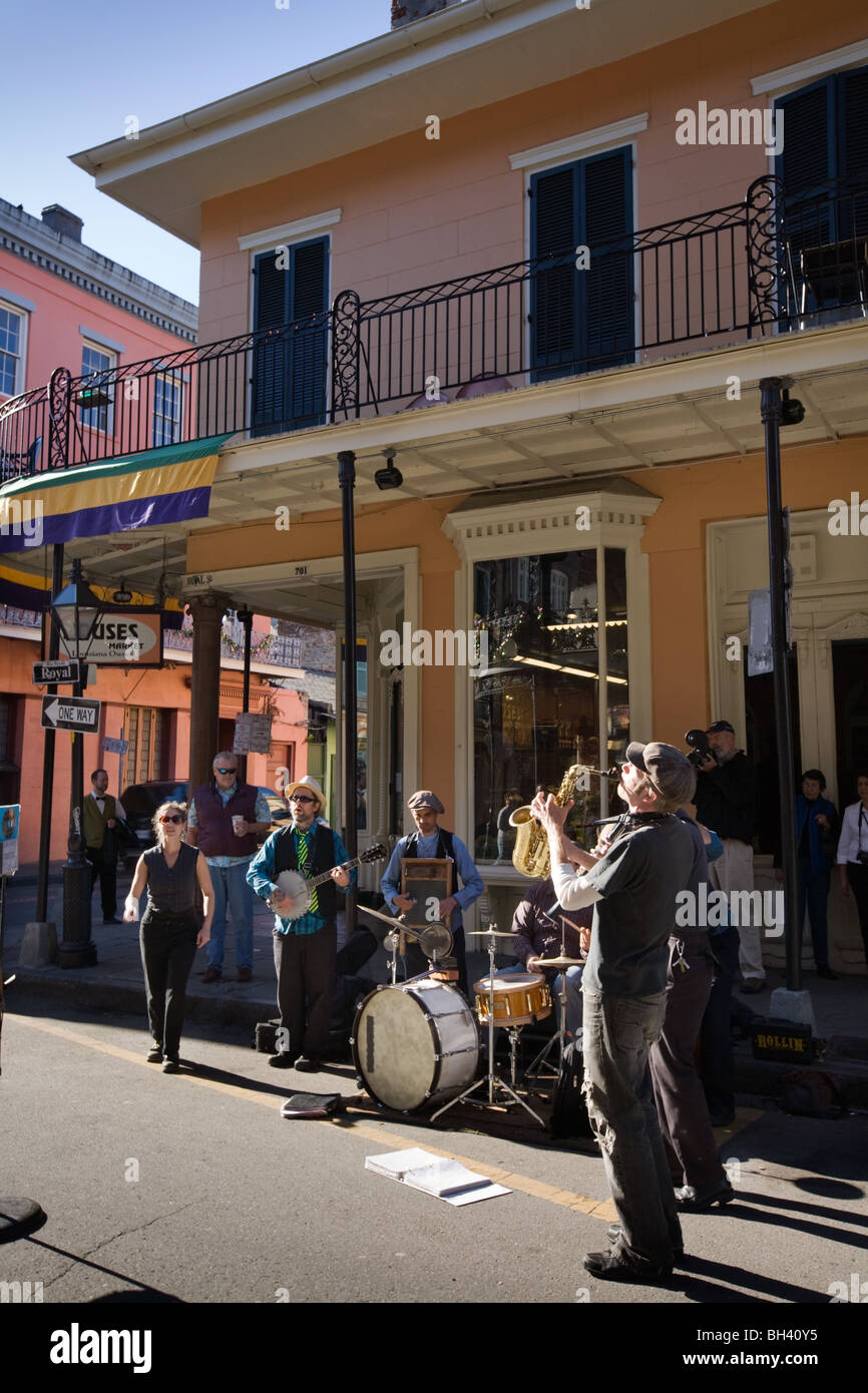 United States of America - Louisiana - New Orleans. Jazz musicians in the  French Quarter Stock Photo - Alamy