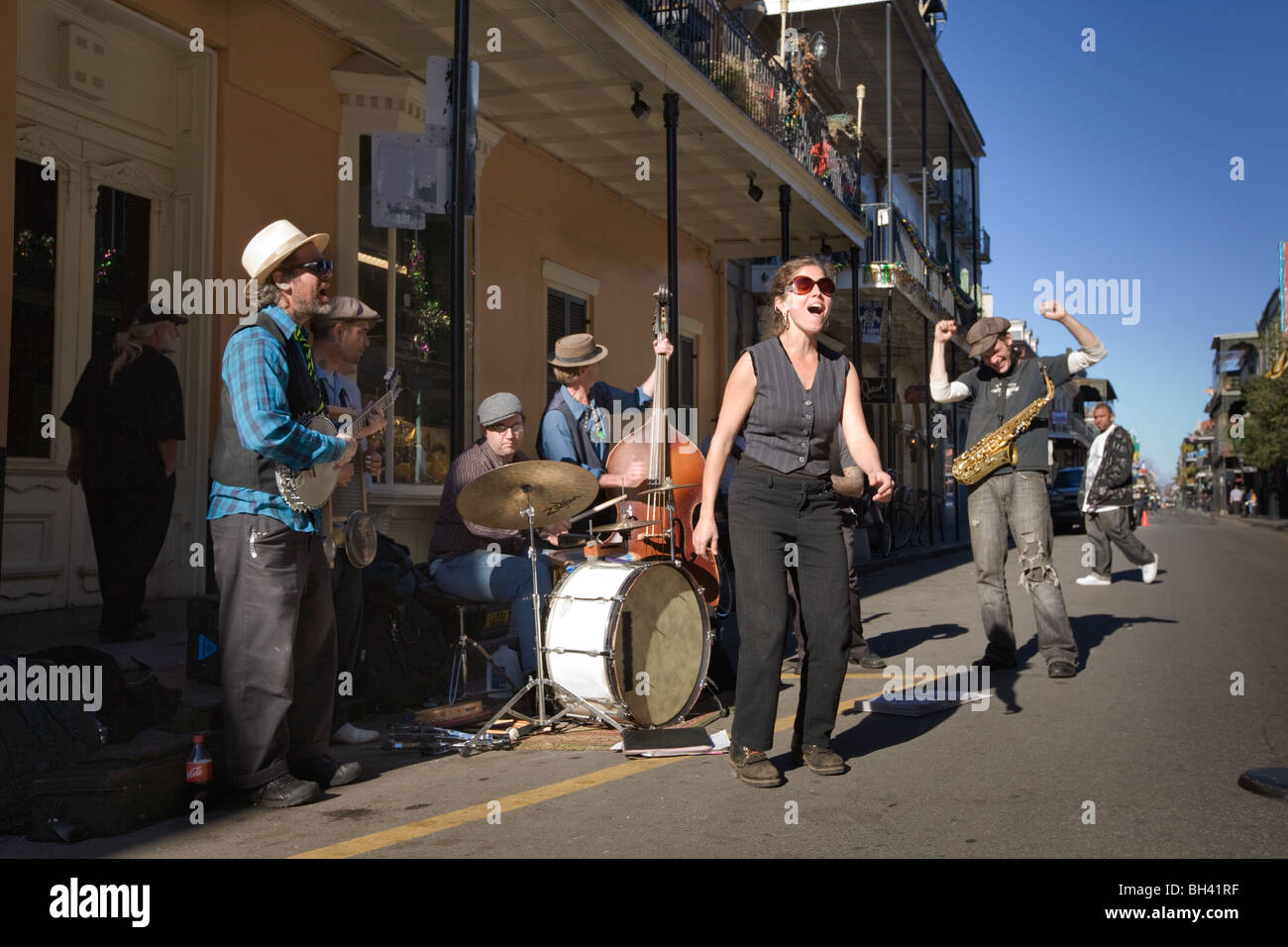 United States of America - Louisiana - New Orleans. Jazz musicians in the  French Quarter Stock Photo - Alamy