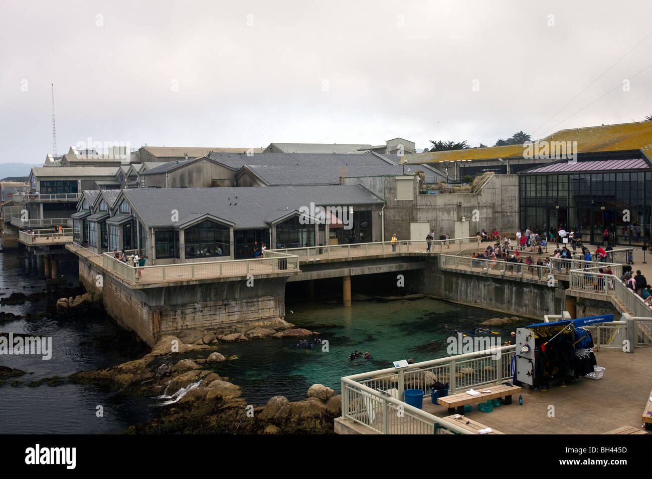 Exterior of Monterey Bay Aquarium, Monterey California. Stock Photo
