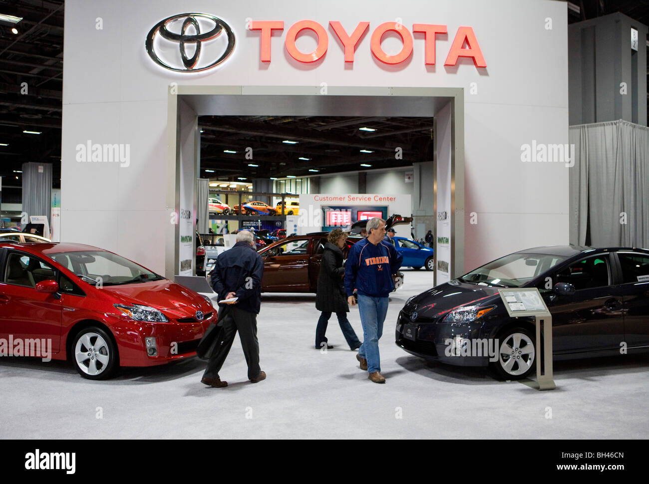 Toyota vehicles on display.  Stock Photo