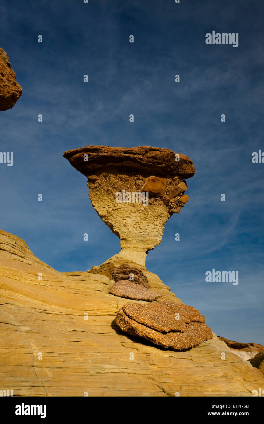 White Rock Canyon - Balanced rock formations called hoodoos Stock Photo