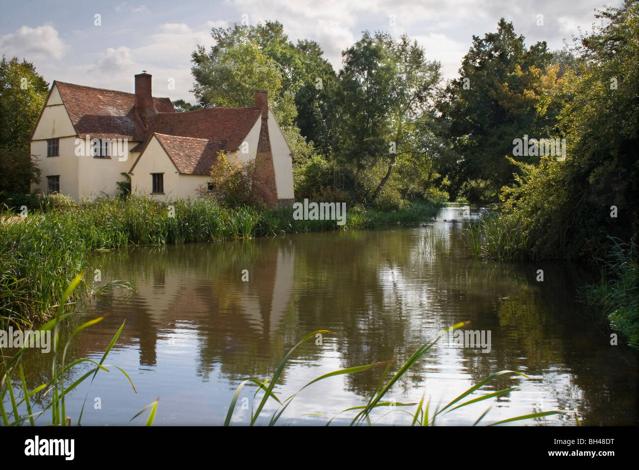 Willy Lotts cottage in John Constable country near Flatford Mill. Stock Photo