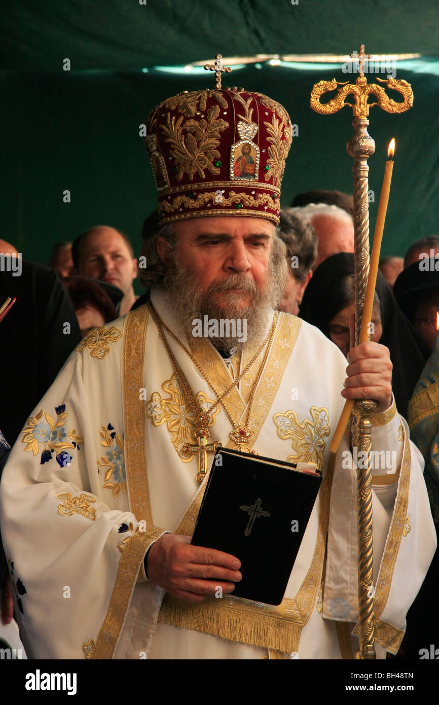 Israel, Jerusalem, Greek Orthodox Ascension Day ceremony at the