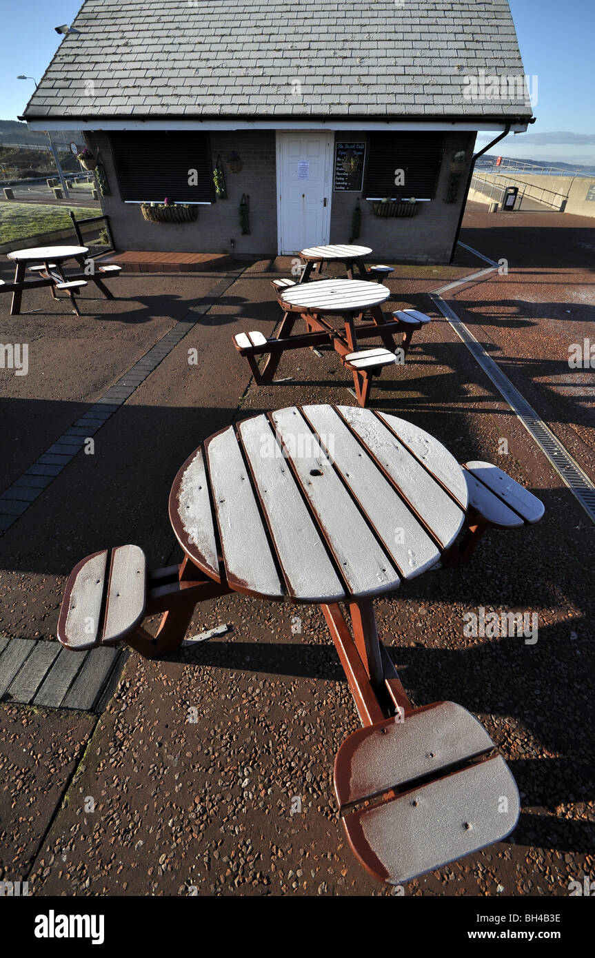 Abergele Pensarn Promenade cafe Stock Photo