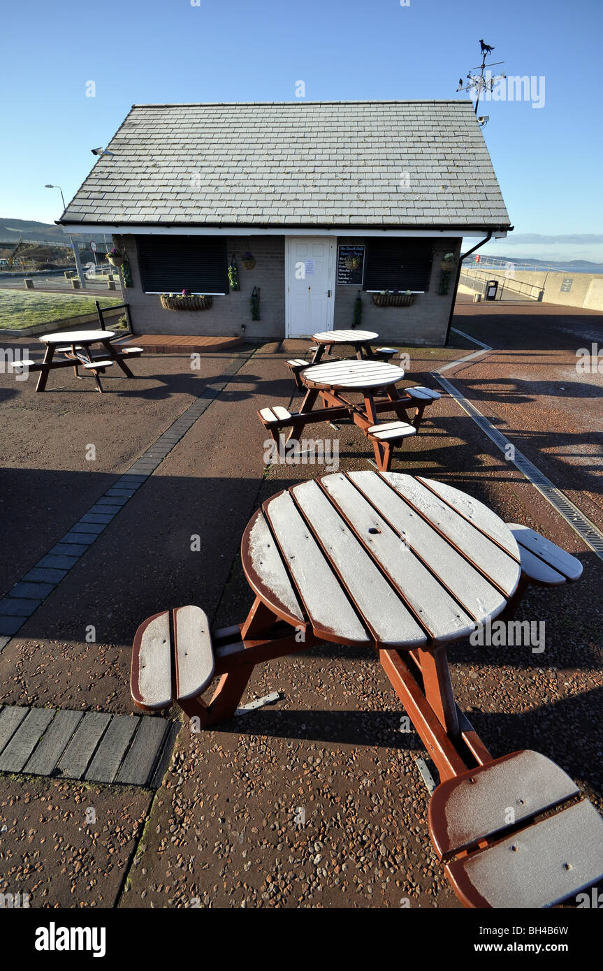 Abergele Pensarn Promenade cafe Stock Photo