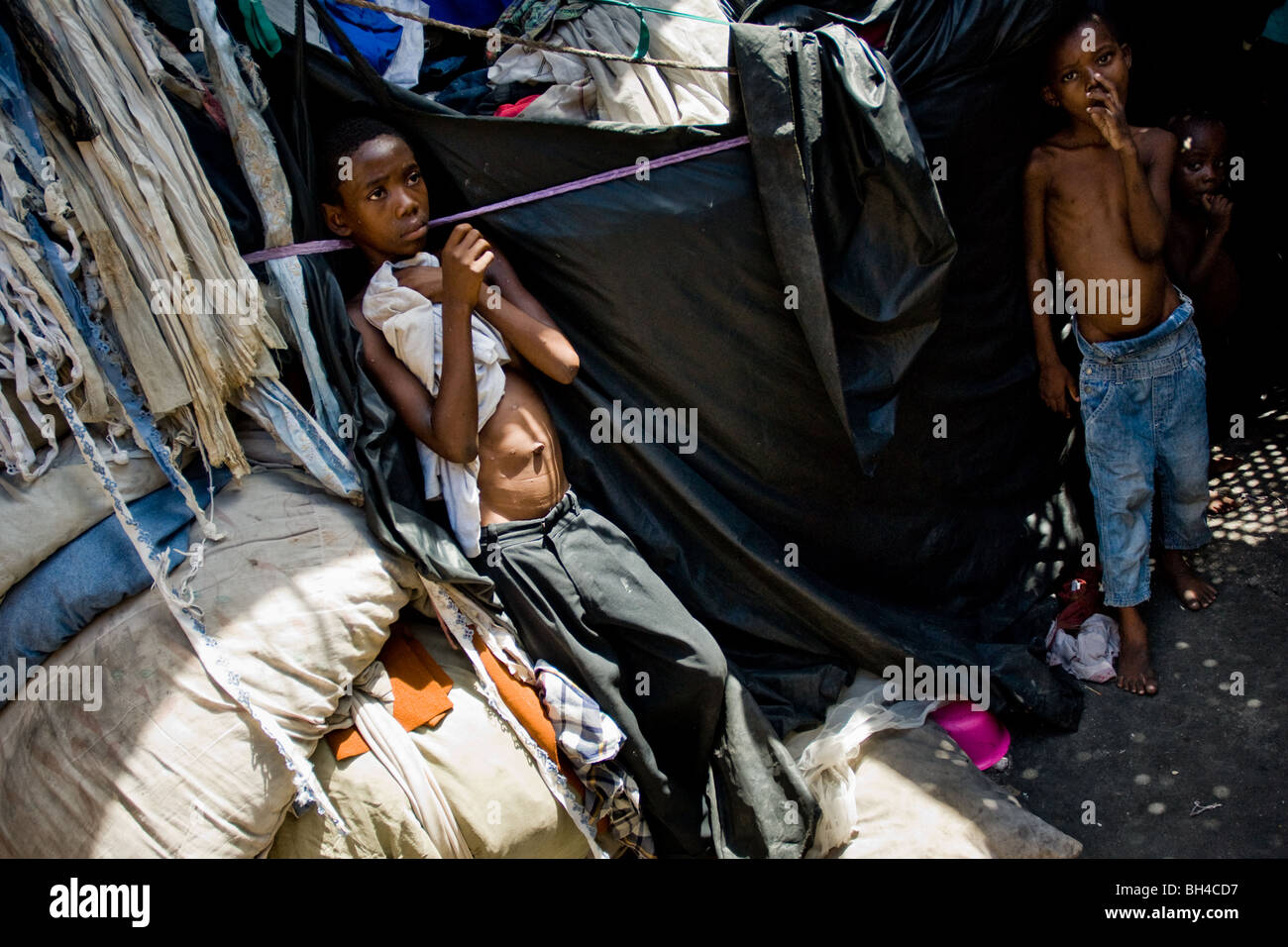 Children in the orphanage in Croix-Des-Bouques, Haiti. Stock Photo