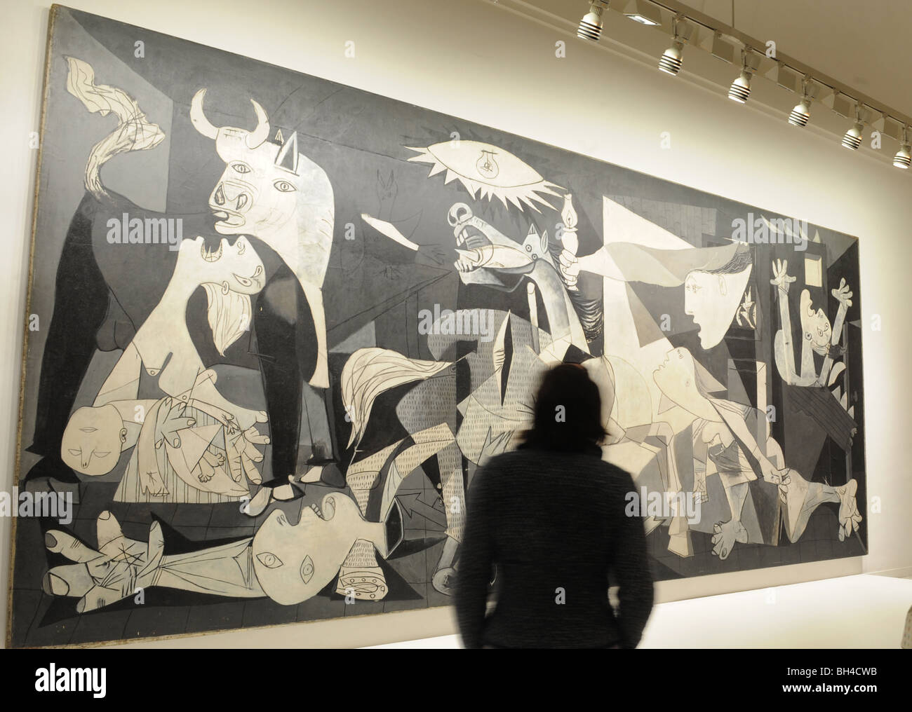 Pablo Picasso's painting Guernica at the Centro de Arte Reina Sofia in Madrid, Spain. Stock Photo