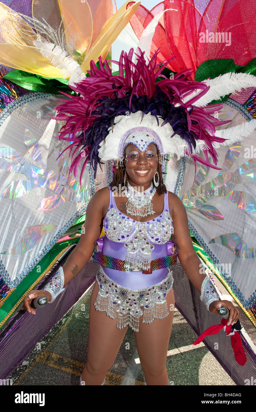 Woman in costume for the Caribana Festival Parade, Toronto, Ontario Stock Photo