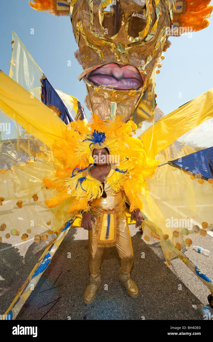 Woman in costume for the Caribana Festival Parade, Toronto, Ontario Stock Photo
