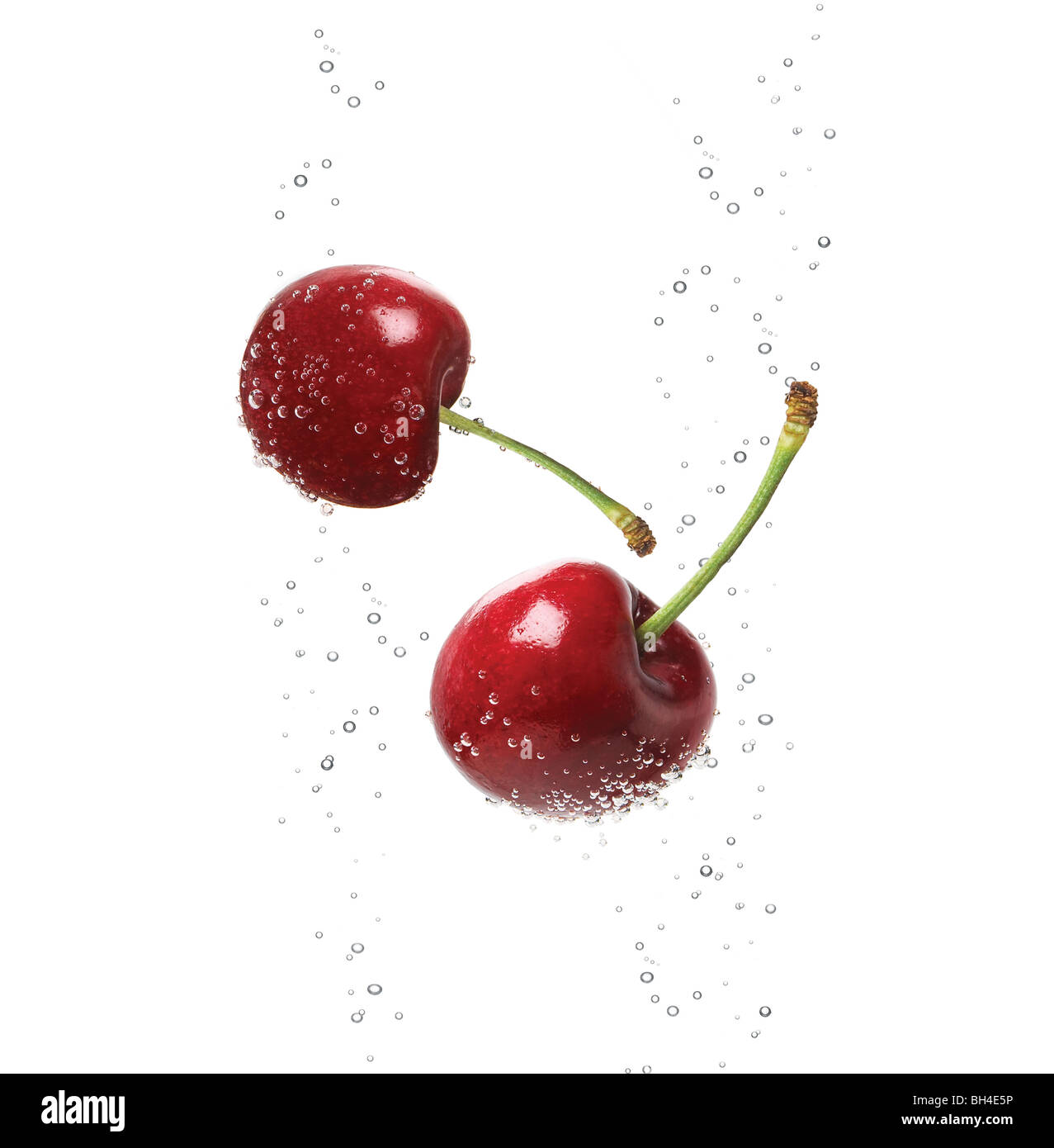 Cherries in water Stock Photo Alamy