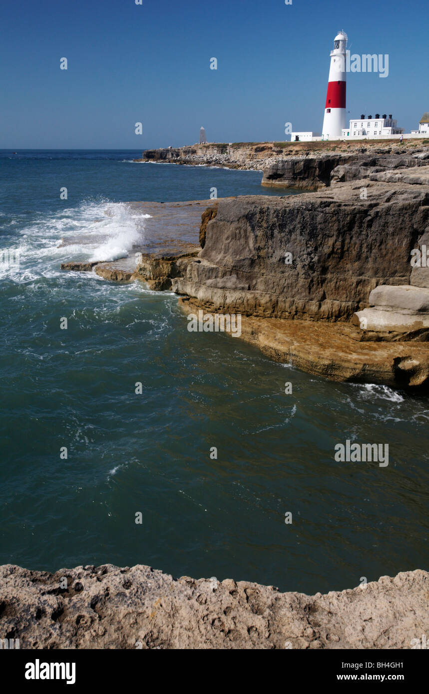 Portland lighthouse and environment in summer. Stock Photo