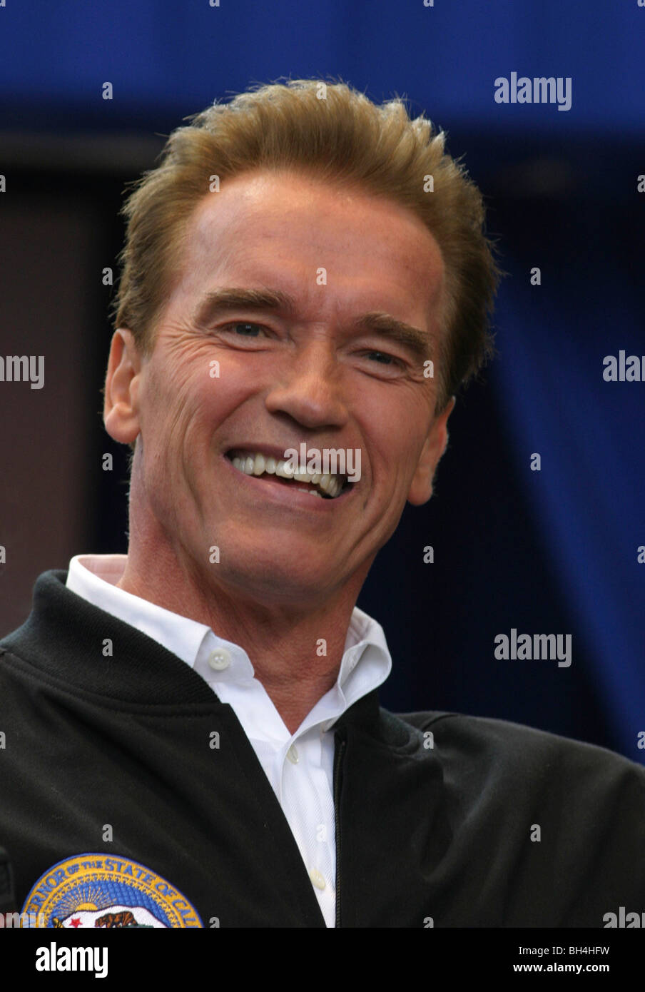 Arnold Schwarzenegger, promoting business and tourism ties between Japan and the state of California. Tokyo, Japan. Stock Photo