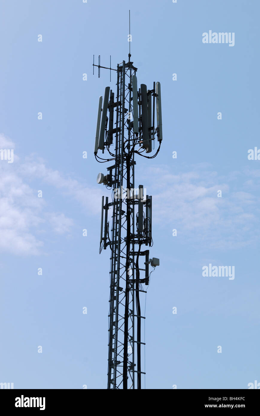 Tetra mast on the Police Station, Aberystwyth, Wales Stock Photo Alamy