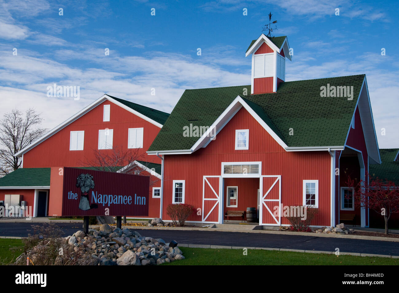The Nappanee Inn near Amish Acres in Nappanee, Indiana, a Heritage Resort and Historic Farm which shows the Amish way of life. Stock Photo