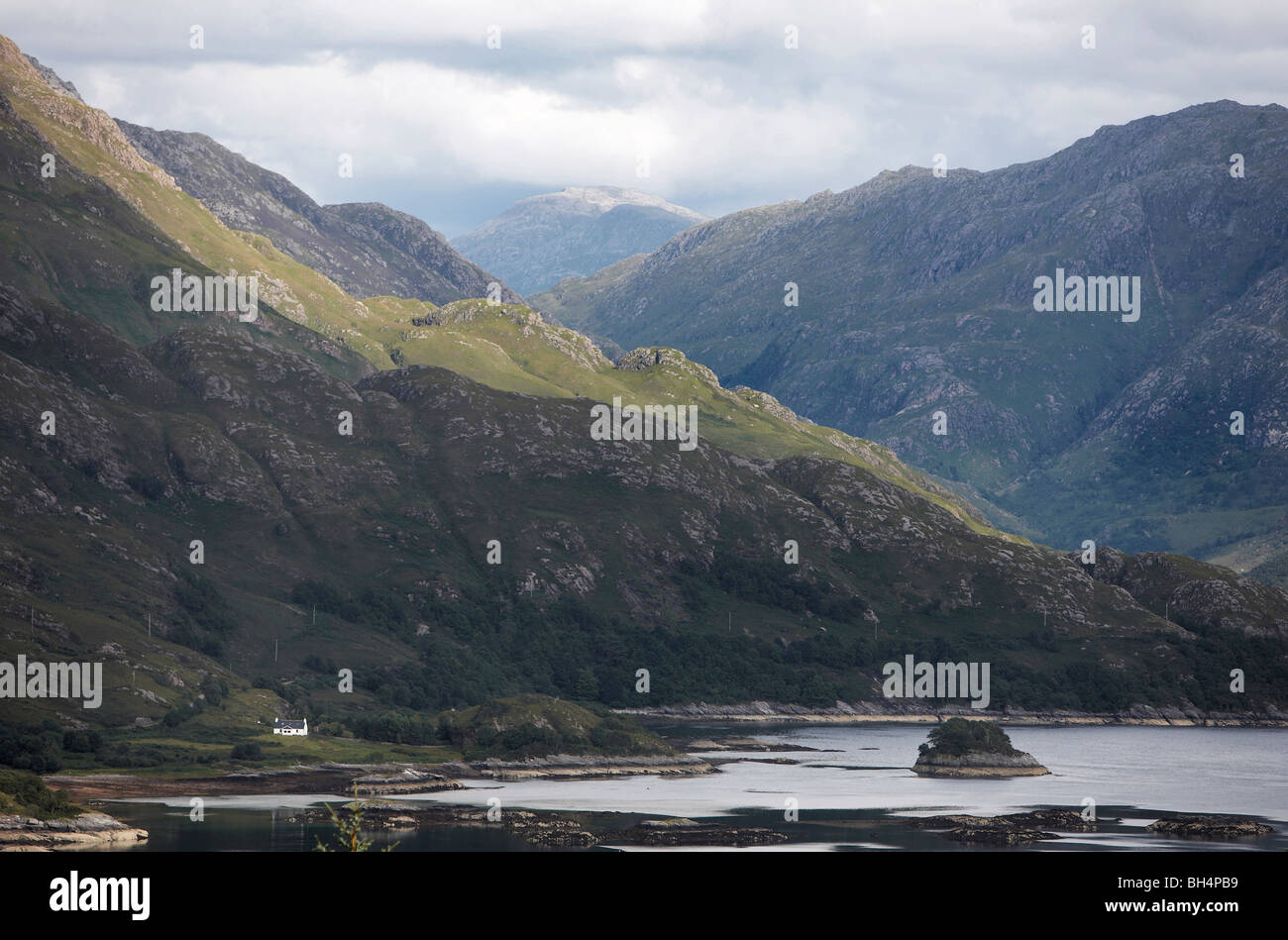 Rugged landscape of Loch Hourn Stock Photo Alamy