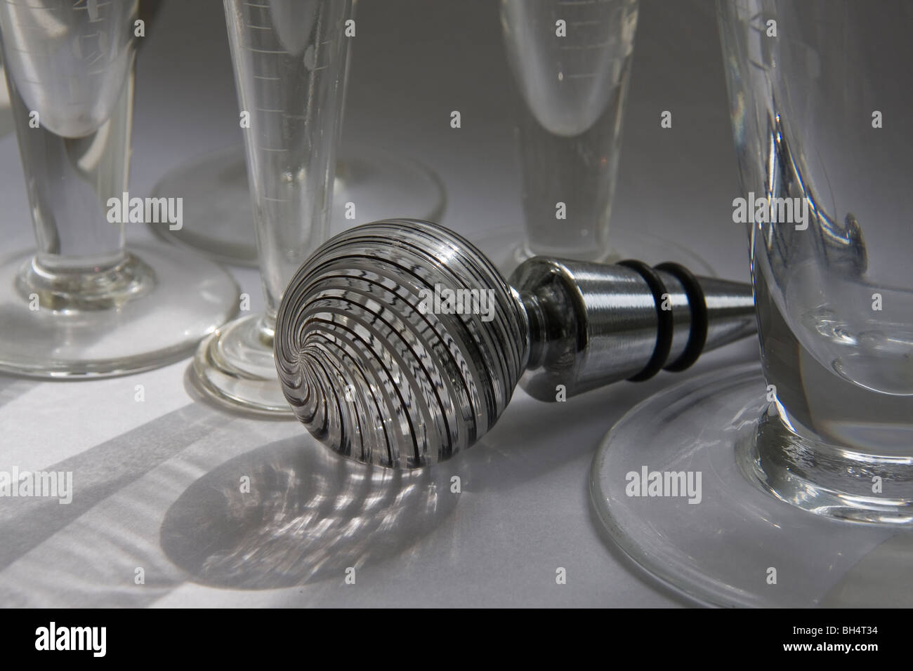 Glass wine bottle stopper Stock Photo Alamy