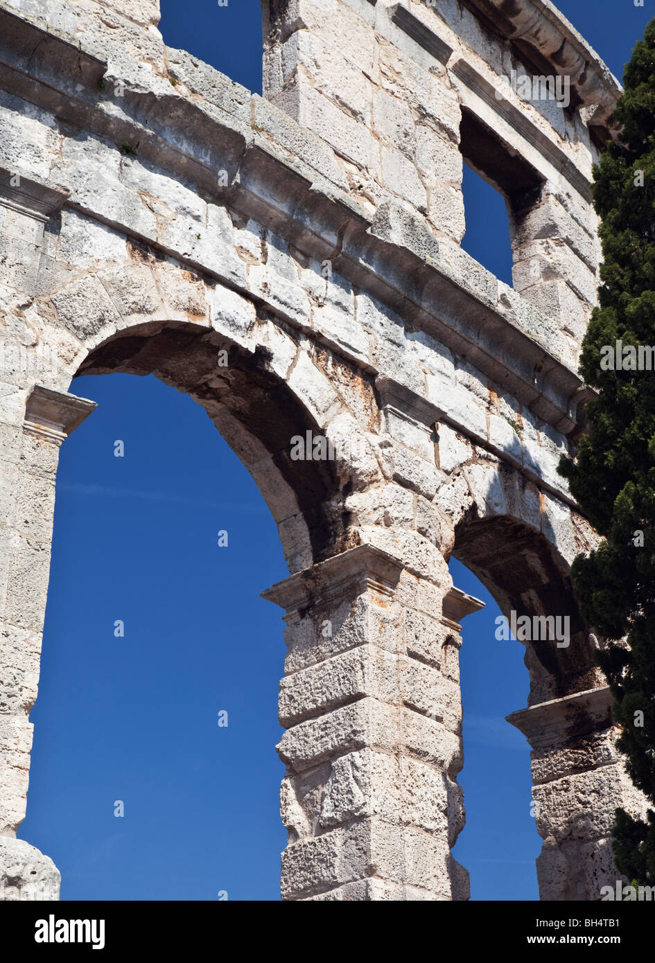 Roman theatre Pula Istria Croatia Stock Photo
